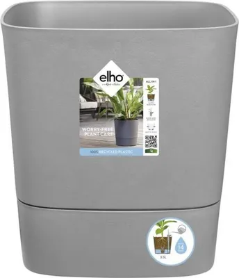 Produktbild von ELHO - Blumentopf - Greensense Aqua Care Square 30 - Hellzement - Innen/Außen - Ø 29,5 x H 30,2 cm