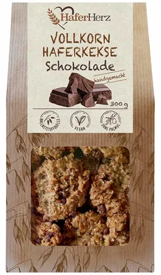 Produktbild von HaferHerz Vollkorn Haferkekse Schokolade 300g