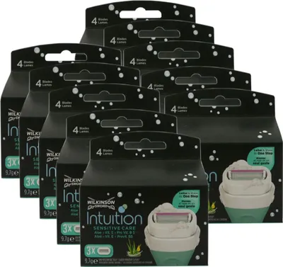 Produktbild von Wilkinson Intuition 2-in-1 Sensitive Care Rasierklingen, 3er Pack x 10