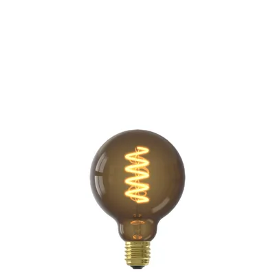 Produktbild von Calex LED-Lampe, E27, G95, 4W, Filament, Warmweißes Licht, Dimmbar, Schwarz