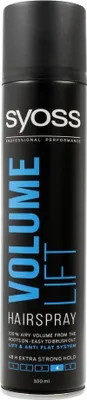 Produktbild von Syoss Volume Lift Hairspray-Sprühlack, der dem Haar extra starkes Volumen verleiht 300 ml