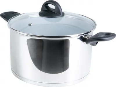Produktbild von Genius Cerafit Steel Kochtopf 24 cm | Topf-Set mit Glasdeckel; A24680