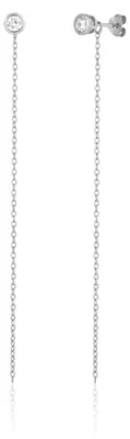 Immagine prodotto di Orecchini lunghi in argento 2 in 1 con zirconi SVLE1848X75BI00