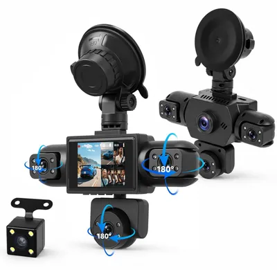 Immagine prodotto di Videocamera per auto - 5 telecamere - 1080p - Visione notturna - Nero - 360°