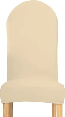 Produktbild von Der Bezug für einen Stuhl mit abgerundeter Rückenlehne, Velours, creme