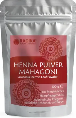 Obrázok produktu pre Henna prášok Mahagón Lawsonia Inermis Leaf Powder 100 g PZN 17951633