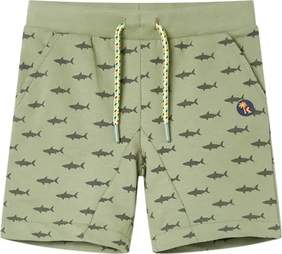 Produktbild von Design Kindershorts mit Kordelzug Helles Khaki 128, Stoffhosen 2024 Neu