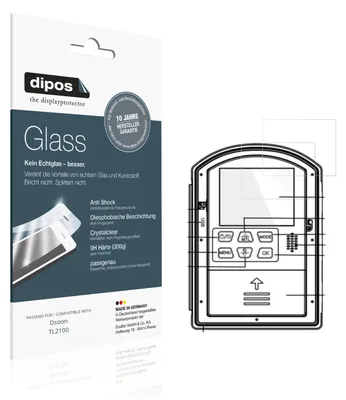 Produktbild von 2x Schutzfolie für Dsoon TL2100 - Anti-Shock 9H Folie dipos Glass Kunststoffglas