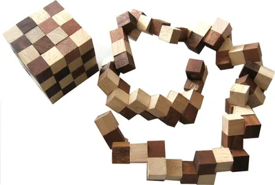 Obrázok produktu pre Hadia kocka 4x4 veľkosť L - dĺžka hrany 8 cm - Hadia kocka - 3D puzzle z dreva