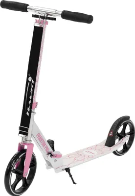 Produktbild von Hauki Cityroller Scooter Rosa Tretroller klappbar & höhenverstellbar, XXL-Räder Tritt-Bremse Kick Roller Kickscooter für Kinder & Erwachsene bis 100kg