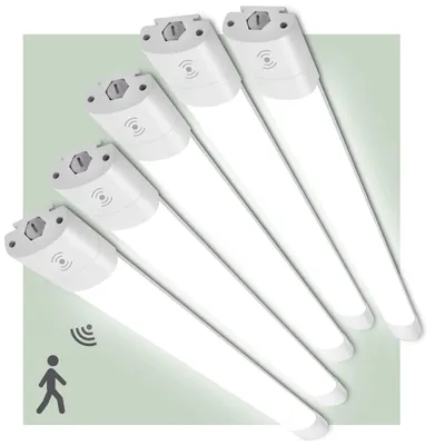 Zdjęcie produktu dla Listwa LED - TR1235 - zestaw 5 sztuk - 120 cm - 36 W - 4000 lm - czujnik ruchu - IP66
