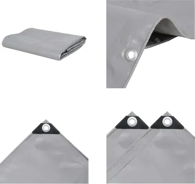 Immagine prodotto di telone vidaXL 650 g/m² 4x6 m grigio - Teloni - Teloni - Teloni - Teloni