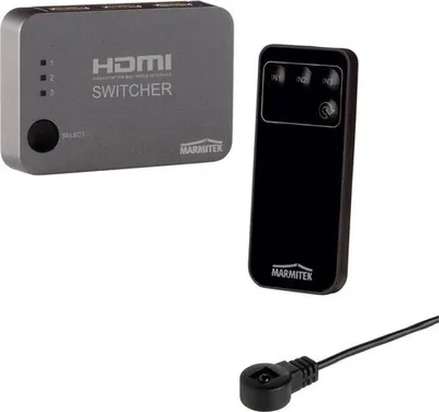 Produktbild von Marmitek Connect 310 UHD gr HDMI-Switch automatisch 4K UHD 3 Eingänge/1 Ausgang