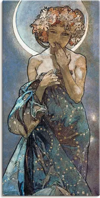 Produktbild von ARTland Leinwandbild Sterne Der Mond 1902 Größe: 50x100 cm