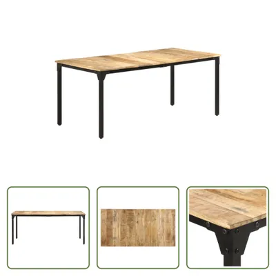 Produktbild von The Living Store Esstisch 180x90x76 cm Raues Mangoholz