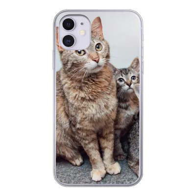 Produktbild von MuchoWow® Handyhülle Schutzhülle Hülle für iPhone 11 Katze - Kätzchen - Fell Silikon Softcase Handy Hülle - Handytasche