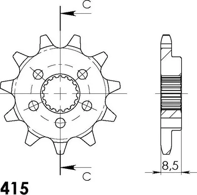Produktbild von Ritzel Supersprox 415 - 11Z CST-1909:11.2 feinverzahnt