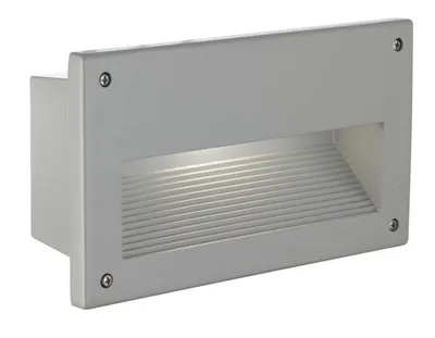 Productafbeelding van EGLO ZIMBA, Buitenwandlamp, Zilver, Aluminium, Glas, IP44, Geschikt voor: Entree, Garage, Tuin, Terras