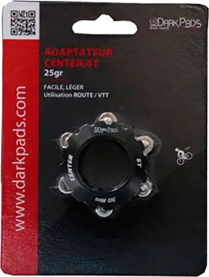 Produktbild von Darkpads Center Lock Bremsscheibenadapter Für Fahrrad Schwarz  Schwarz One Size