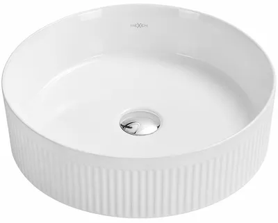 Produktbild von Mexen Grovo Aufsatzwaschbecken geriffelt 39 x 39 cm, weiß - 22303900