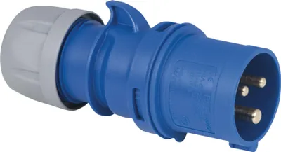 Zdjęcie produktu dla PCE CEE 16 A/240 V - Wtyczka 3P męska Blau - IP44