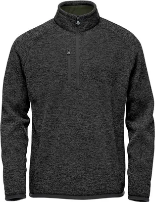 Produktbild von Stormtech - "Avalanche" Pullover mit kurzem Reißverschluss für Herren BC5159 (M) (Schwarz meliert)