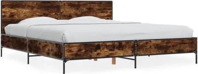 Obrázok produktu pre vidaXL Rám postele z dymového duba 180x200 cm materiál na báze dreva a kovu