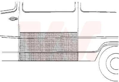 Produktbild von VAN WEZEL Seitenwand Reparaturblech passend für MERCEDES-BENZ T1 Kasten (602) T1 Bus (601) T1 Kastenwagen (601, 611) T1 Bus (602)