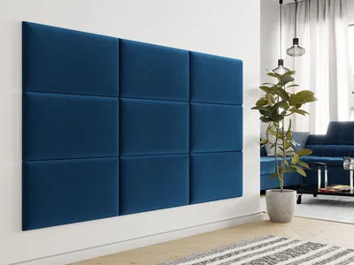 Obrázok produktu pre Čalúnený panel na stenu 70x40 PAG - modrý