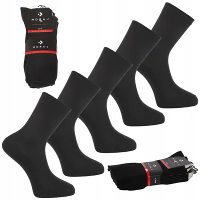 Produktbild von Moraj Schwarze Herren Anzugsocken Glatt 5er-Pack 39-42