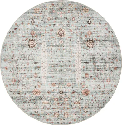 Produktbild von benuta Waschbarer Vintage Teppich George Türkis ø 120 cm rund Wohnzimmerteppich Schlafzimmer weich orientalisch