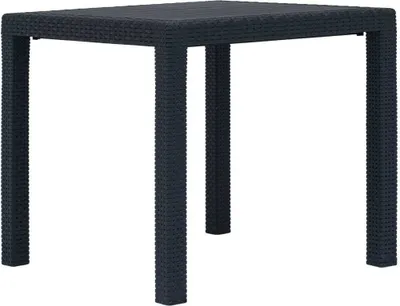 Produktbild von Gartentisch Anthrazit 79x79x72 cm Kunststoff Rattan-Optik