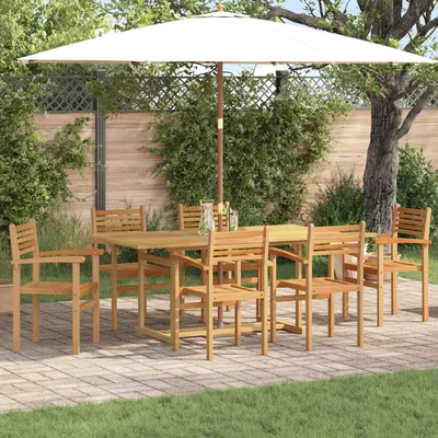 Produktbild von Maison Exclusive - Garten Essgruppe 7 stk. Braun Massivholz Teak
