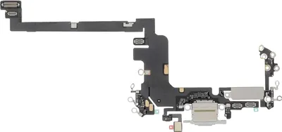 Produktbild von Clappio, USB-C Ladeanschluss mit integriertem Mikrofon für iPhone 17 Pro, Silber