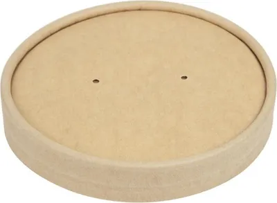 Obrázek produktu pro Víčka na polévku do mikrovlnné trouby Colpac Recyklovatelná Kraft 450ml (500 kusů)