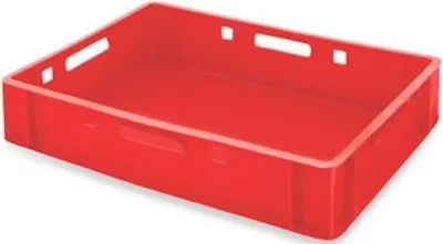 Produktbild von Eurobehälter Fleischerkasten E1 | HxBxT 12,5x40x60cm | 25 Liter | Rot | Fleischerkiste, Fleischkiste, Metzgerkiste, Fleischbehälter
