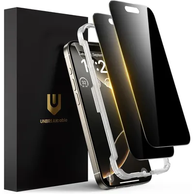 Obrázek produktu pro Ochranná fólie na obrazovku z tvrzeného skla pro iPhone 16 Pro Max (6,9 palců), 2 kusy. Chrání před pohledy zvědavců, je odolná proti poškrábání, bez bublin a kompatibilní s pouzdry