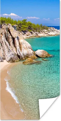 Produktbild von MuchoWow® Poster Meer - Strand - Sommer 20x40 cm - Plakat - Foto
