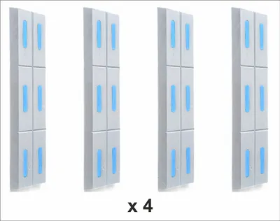 Produktbild von Marina Grey 22 Set mit 4 Stück - Stegfender, Bootsfender zum Schutz von Motorbooten, Booten, Jetskis, Yachten 98x22x6cm  SUPERHIT DER SAISON 2024