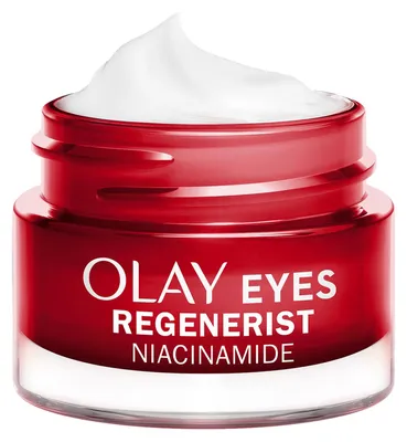 Produktbild von Olay Niacinamide Augencreme, Anti-Falten + altersbeständige Hautpflege, Augenfeuchtigkeitspflege mit Anti-Aging Niacinamid, erneuert und hydratisiert, verbessert Zeichen des Alterns, nicht fettend