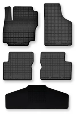 Image de Tapis de sol en caoutchouc + tunnel pour Opel Mokka-E 2020- (crossover) – 5 pièces, noirs, semi-universel, adapté