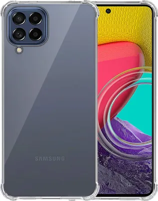 Zdjęcie produktu dla Etui na telefon Smartphonica odpowiednie dla Samsung Galaxy M53 Transparent Shockproof - odporne na wstrząsy etui TPU SIlicone Backcover Case z przezroczystym zderzakiem