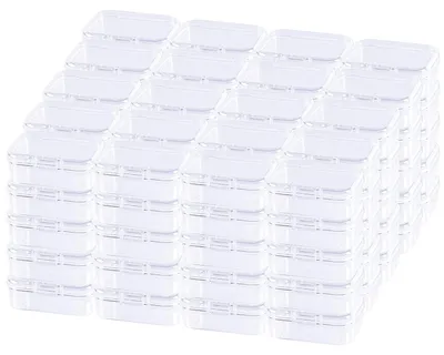Zdjęcie produktu dla Zestaw 100 małych, plastikowych pojemników do przechowywania