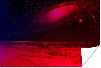 Produktbild von MuchoWow® Poster Galaxie - Rot - Sternenhimmel 120x80 cm - Bilder
