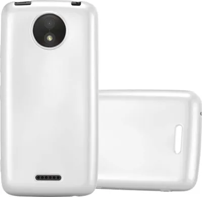 Immagine prodotto di Cadorabo custodia protettiva per Motorola MOTO C PLUS in argento custodia del telefono cellulare custodia in silicone TPU custodia cover case