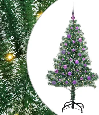 Image de vidaXL Sapin de Noël artificiel enneigé avec lumière LED 150 cm