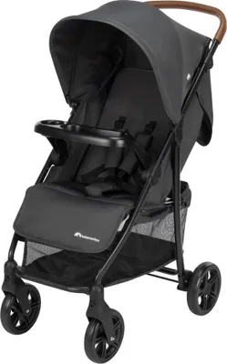 Produktbild von Bebeconfort Misty, Kompakter Kinderwagen, Aufbewahrungskorb 8 kg, Tablett als Schutz und Spielbereich, 0-4 Jahre, bis 22 kg, Mineral Graphite
