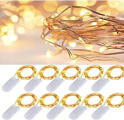 Produktbild von 10x LED Sternen Lichterkette - Funkelnde Weihnachtssterne für ein gemütliches Zuhause
