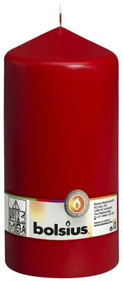 Zdjęcie produktu dla Świeca filarowa - Wysokość 20 cm - Średnica 9,8 cm - Czerwony
