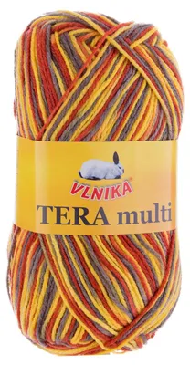 5 x 100g Strickgarn Häkelgarn TERA MULTI, Farbwahl - mehrfarbig bunt Farbverlauf